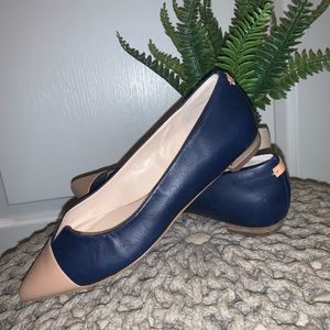NWOT Cole Haan Navy and Nude Flats